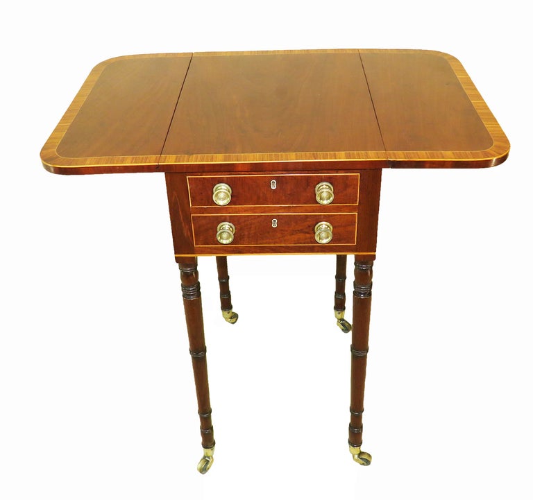 Mahogany Antique Baby Pembroke Table For Sale at 1stDibs