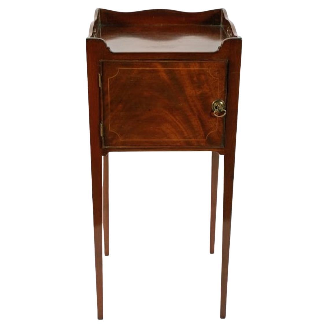 Georgian Mahogany Bedside Cabinet, Late 18th Century  For Sale