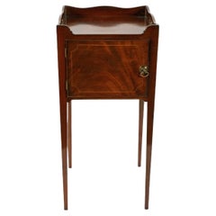 Antique Georgian Mahogany Bedside Cabinet, Late 18th Century