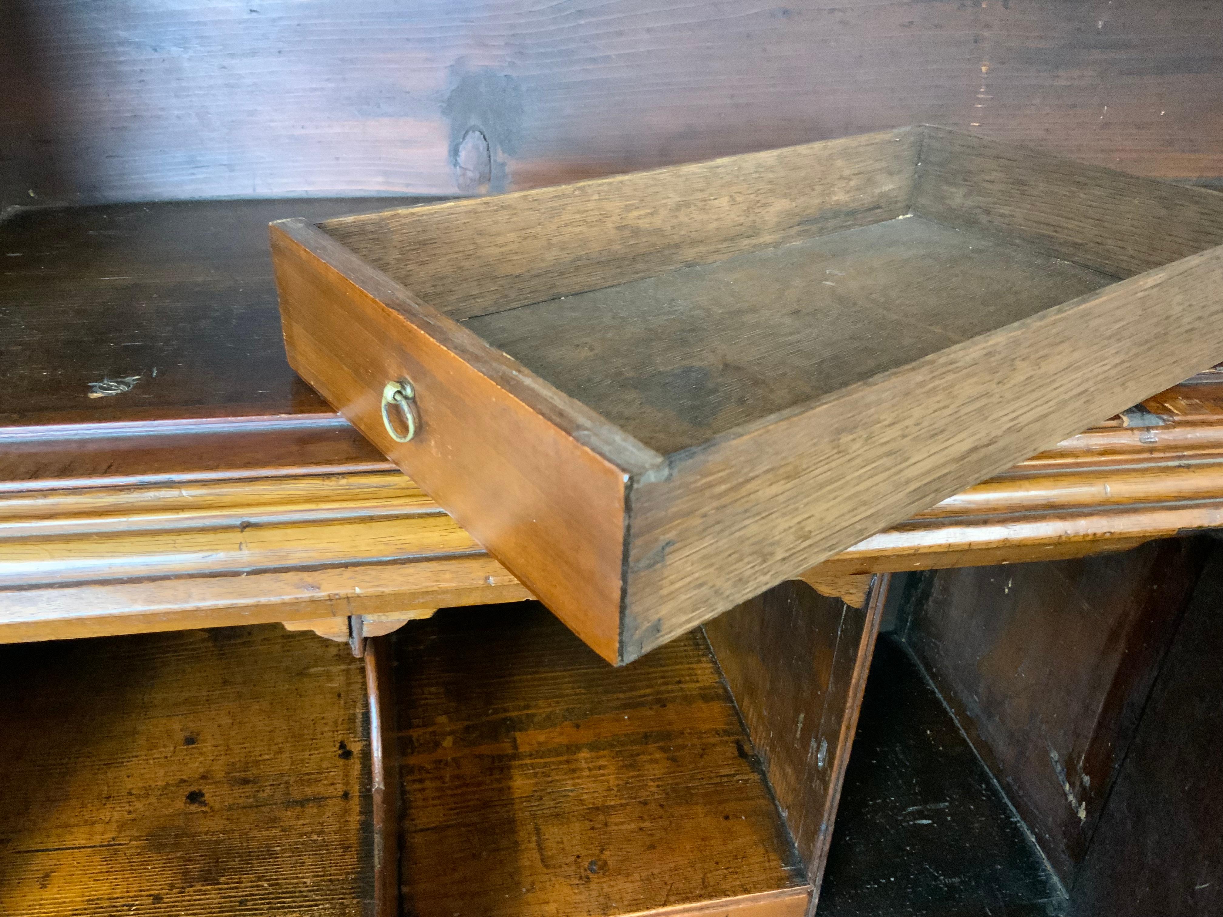 Georgian Mahogany Blind Door Bookcase Secretary For Sale 5