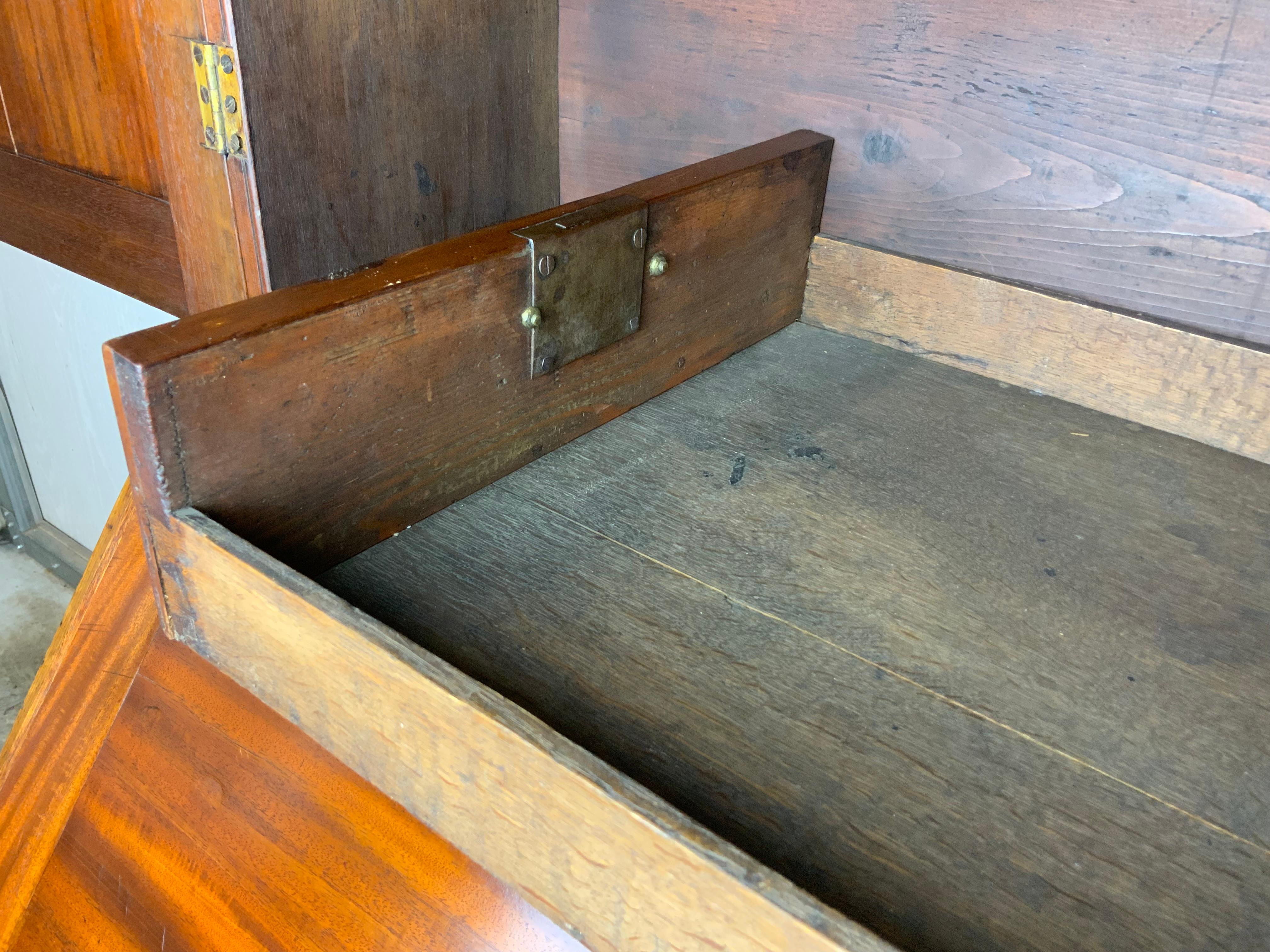 Georgian Mahogany Blind Door Bookcase Secretary For Sale 3