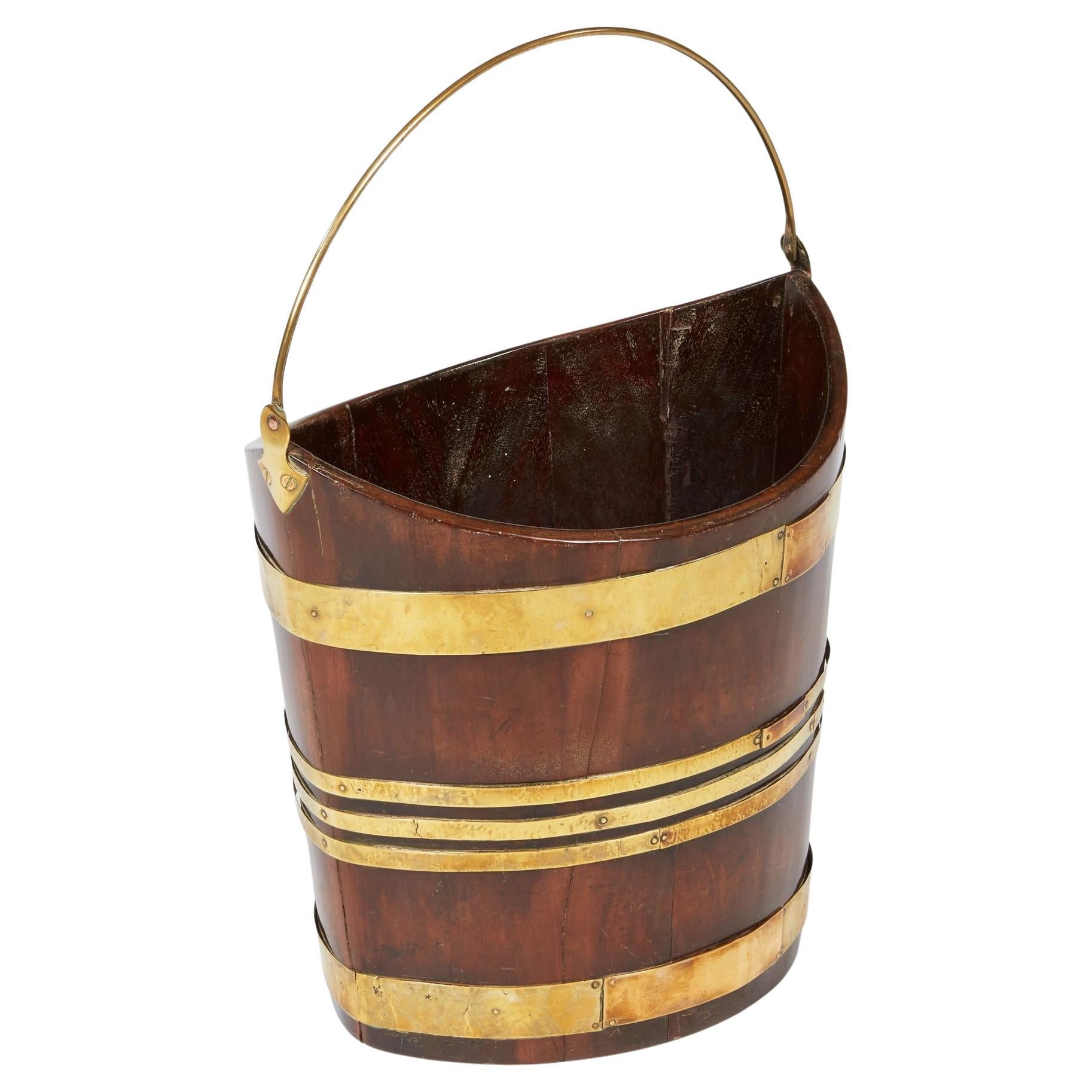 Georgian Mahogany Boat Shaped Bucket For Sale at 1stDibs