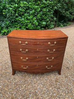 Georgian Mahogany Bow Chest of Drawers