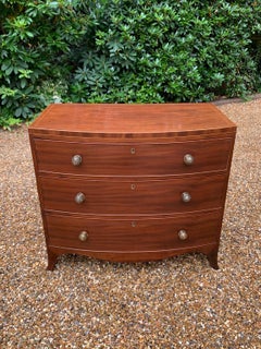 Georgian Mahogany Bow Chest of Drawers