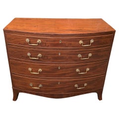 Antique Georgian Mahogany Bow Chest of Drawers