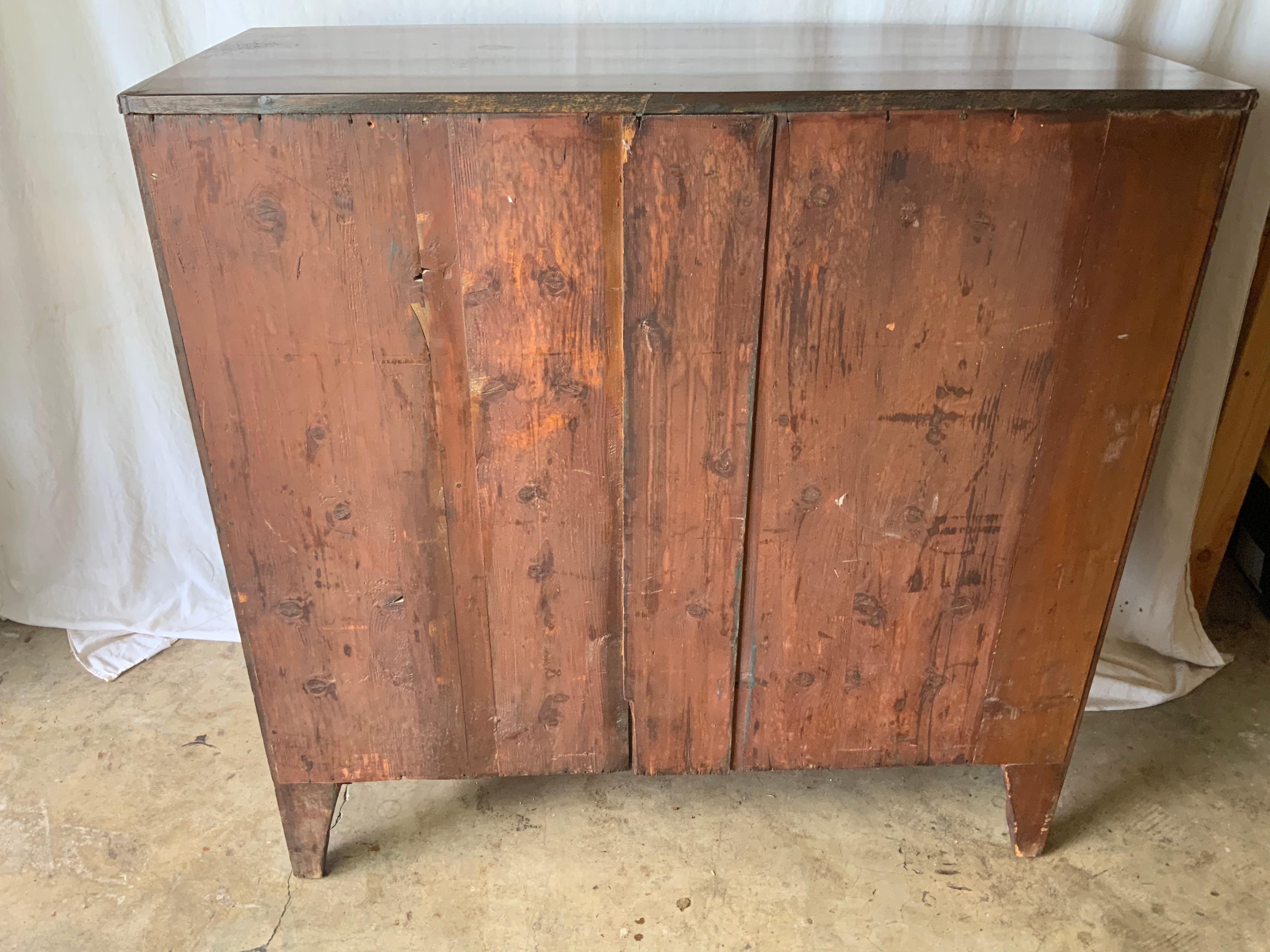 Georgian Mahogany Bow Front Bureau 2