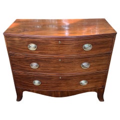 Antique Georgian Mahogany Bow Front Chest of Drawers