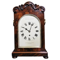 Antique Georgian Mahogany Bracket Clock by Hector Simpson, London