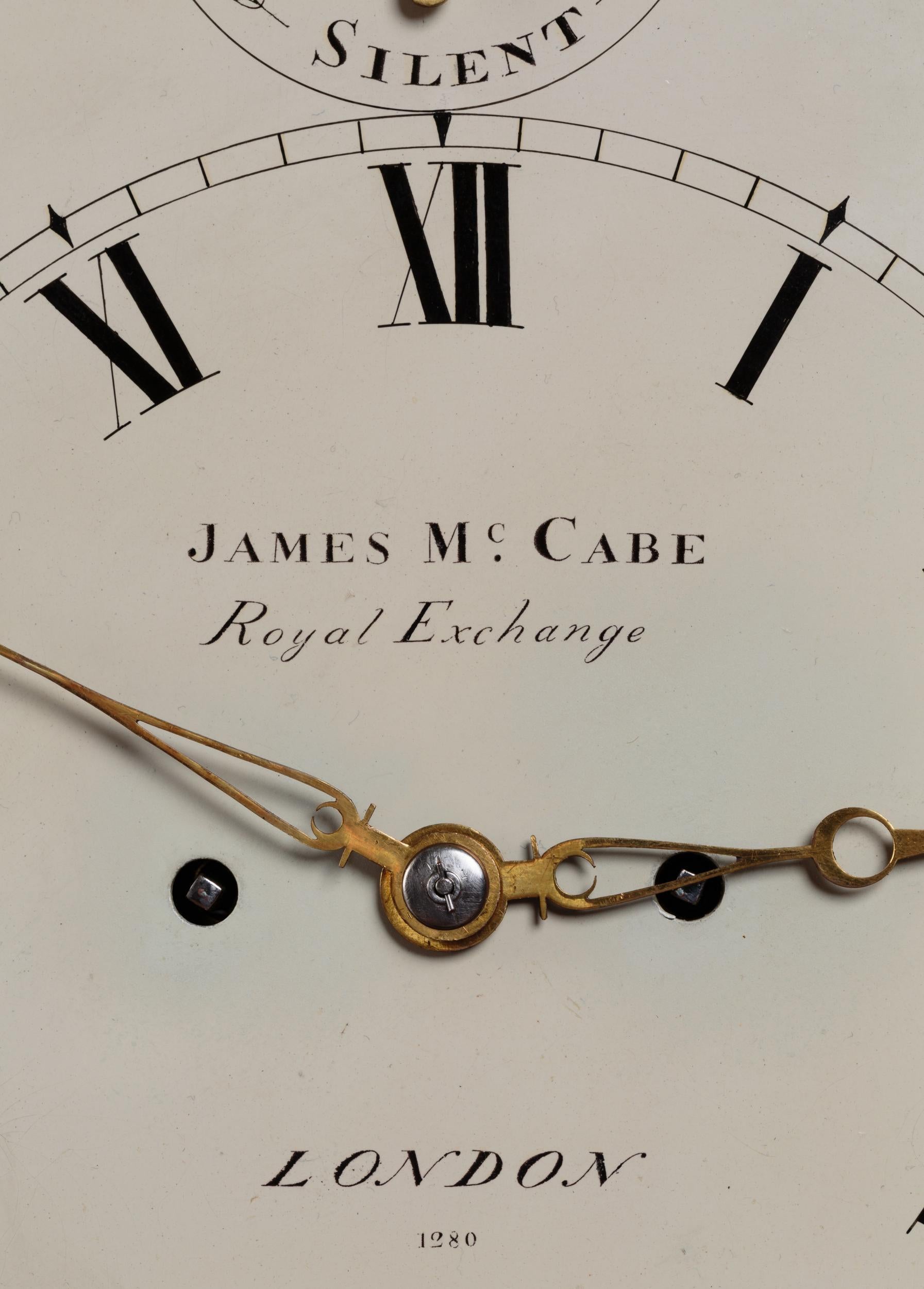 Mahogany Bracket Clock by James McCabe, London For Sale at