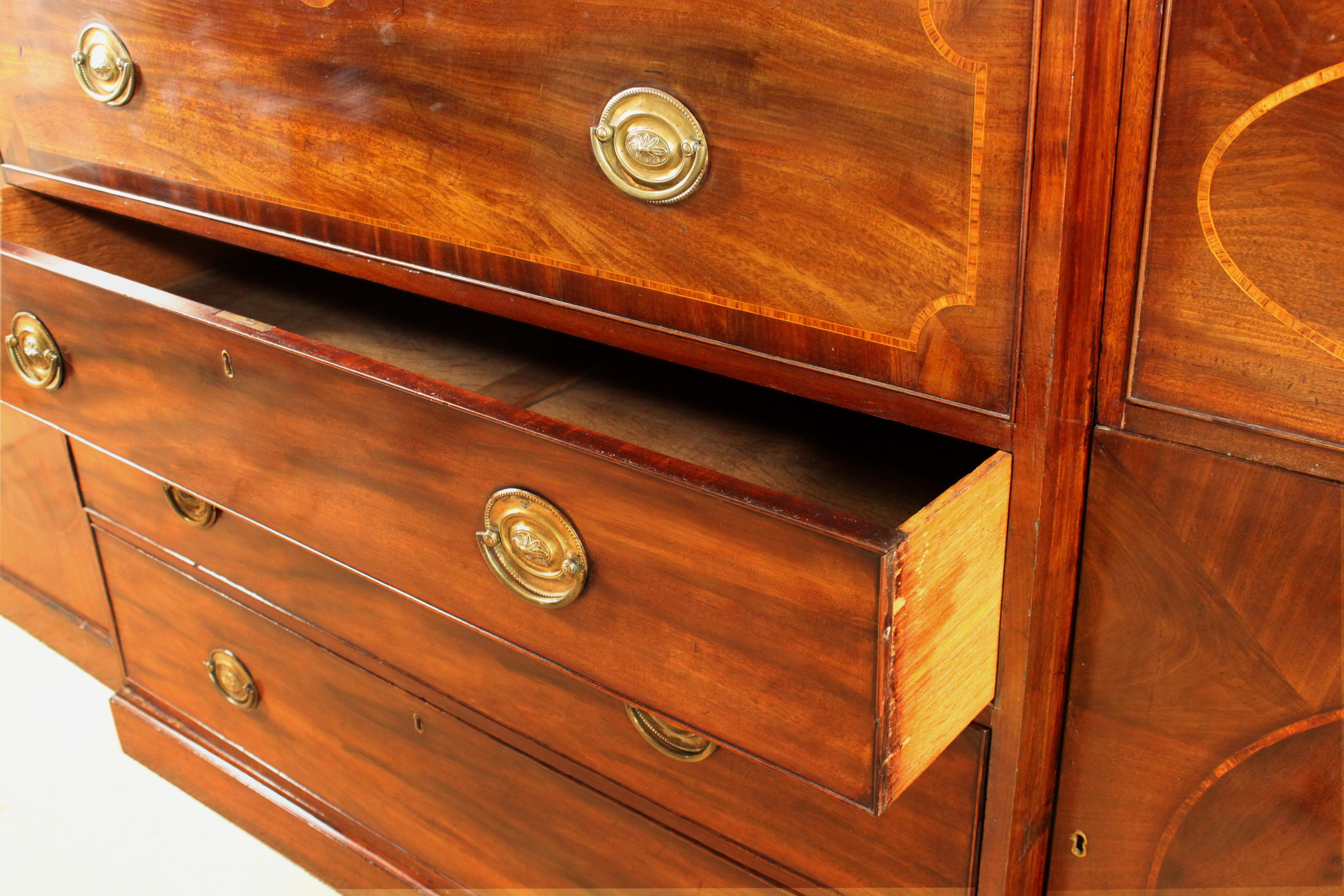 Georgian Mahogany Breakfront Bookcase 1