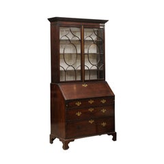 Georgian Mahogany Bureau Bookcase, England 18th Century and later