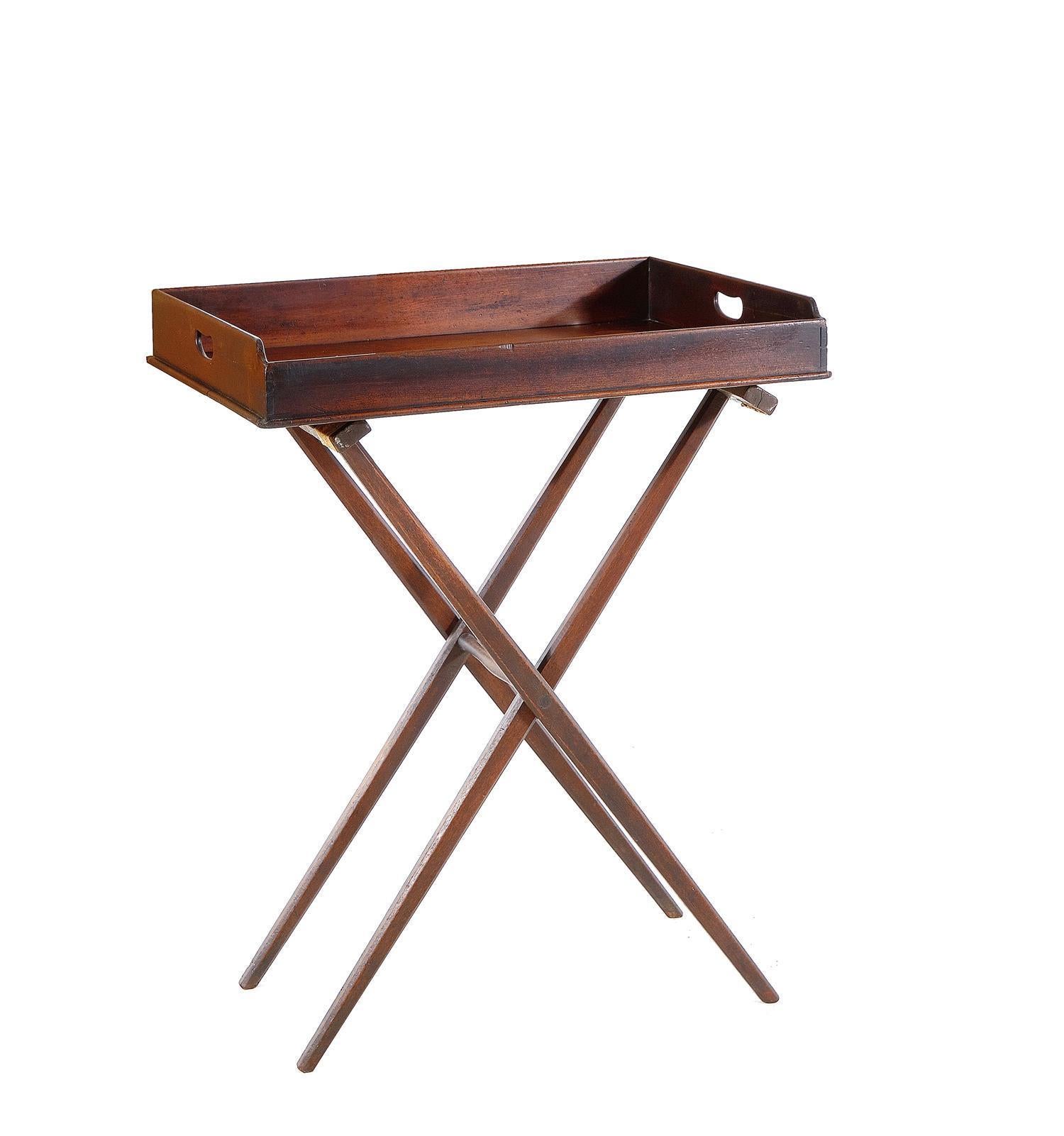 Georgian Mahogany Butler's Tray on Stand. Early 19th century 2