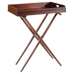Georgian Mahogany Butler's Tray on Stand. Early 19th century