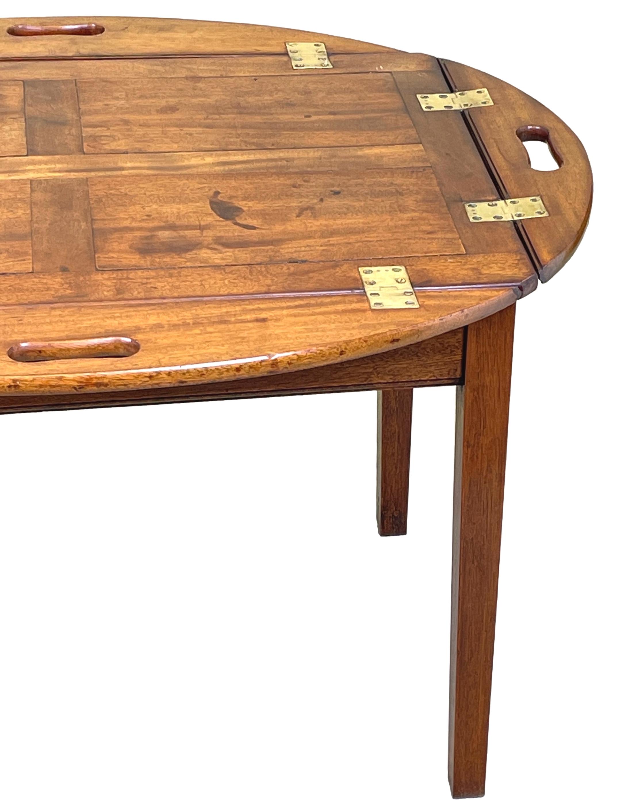 Georgian Mahogany Butlers Tray on Stand For Sale 4