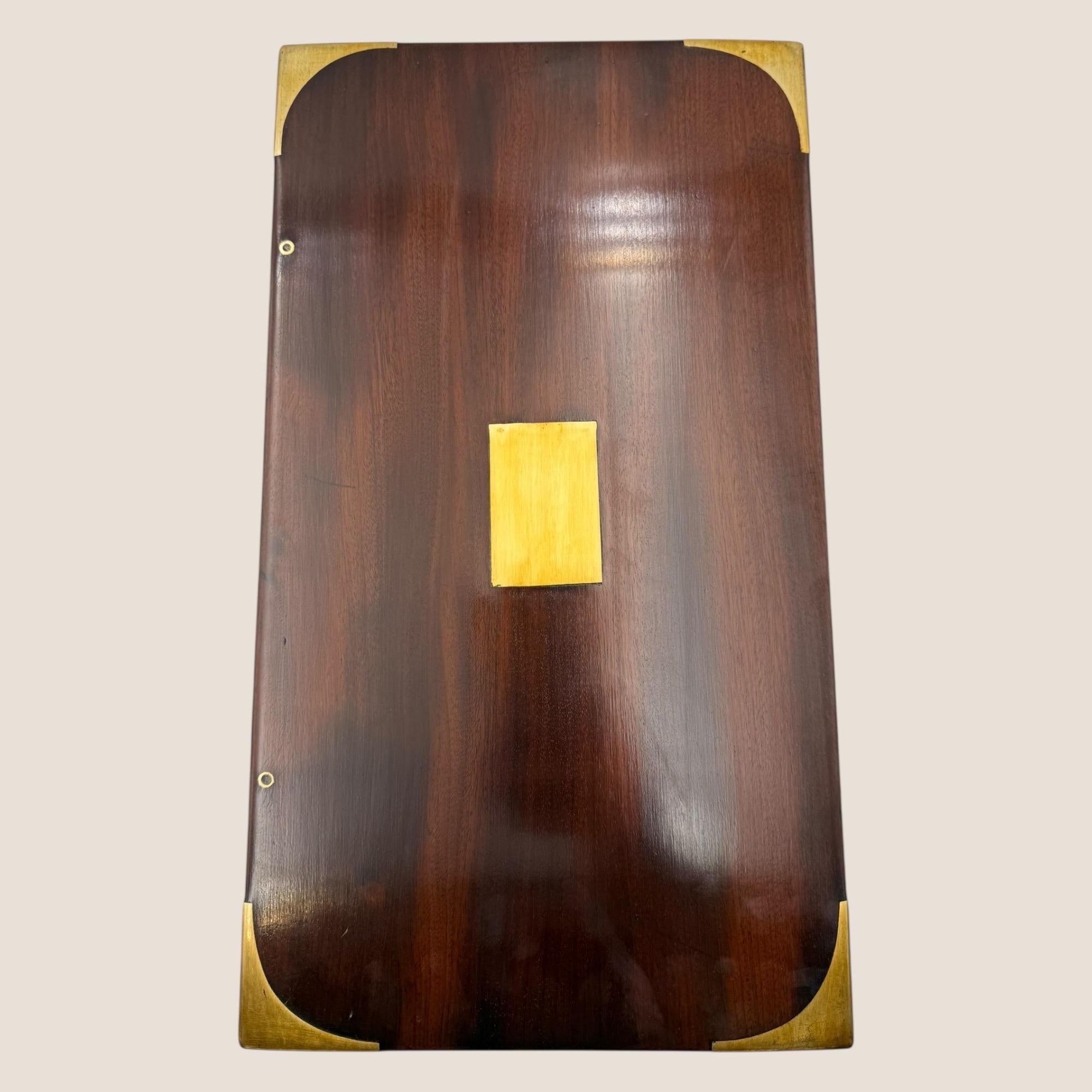 Georgian Mahagoni Campaigner Schreiben Schrägstrich Box im Angebot 4
