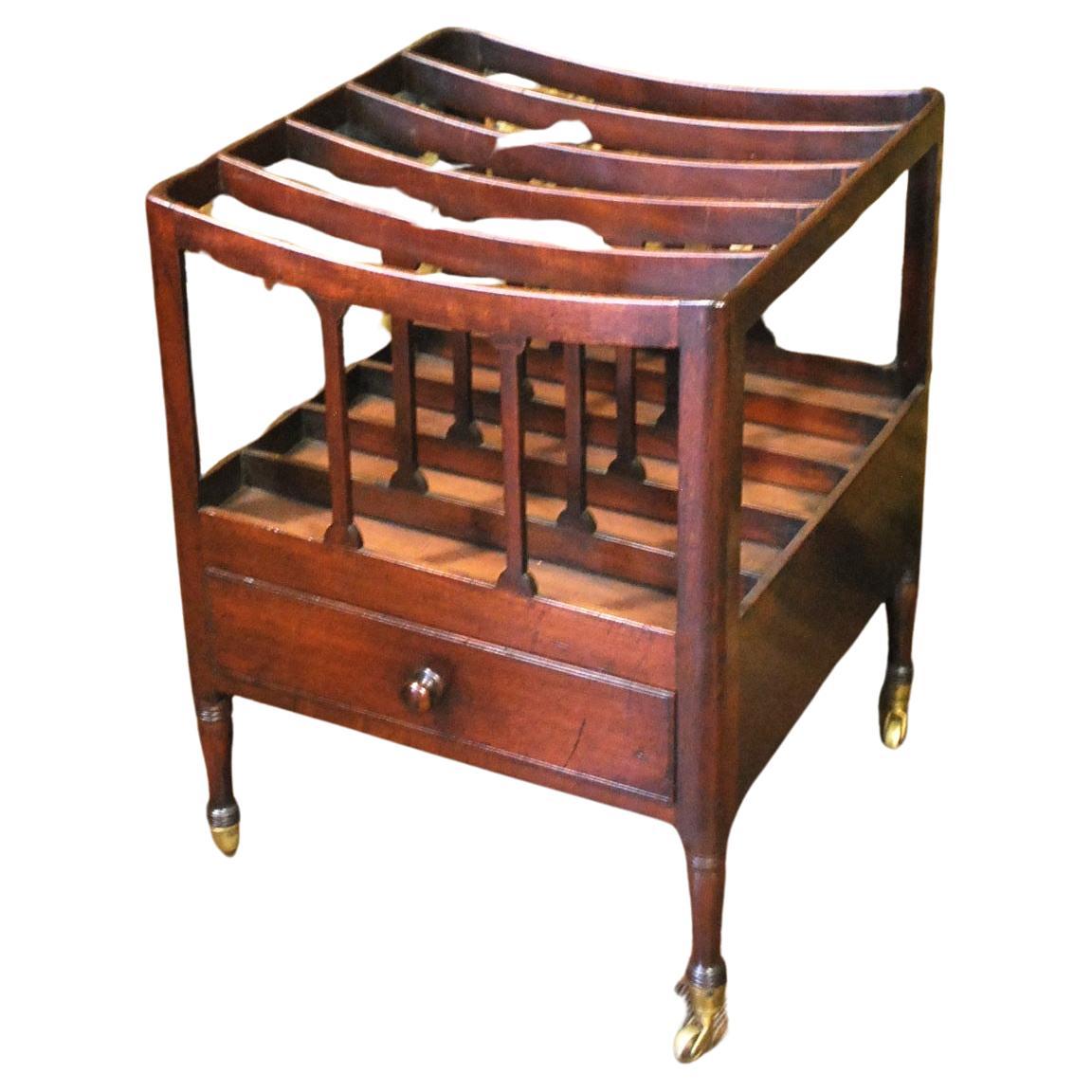  Georgian Mahogany Canterbury / Magazine Rack