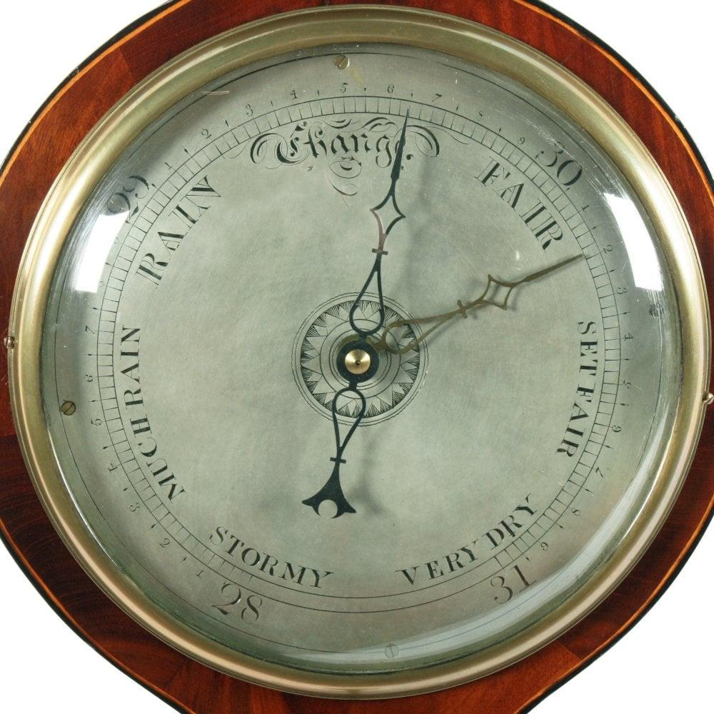 Georgian Mahogany Cased Barometer, 19th Century In Good Condition For Sale In London, GB