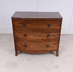Georgian Mahogany Chest Drawers Bow Front 1820