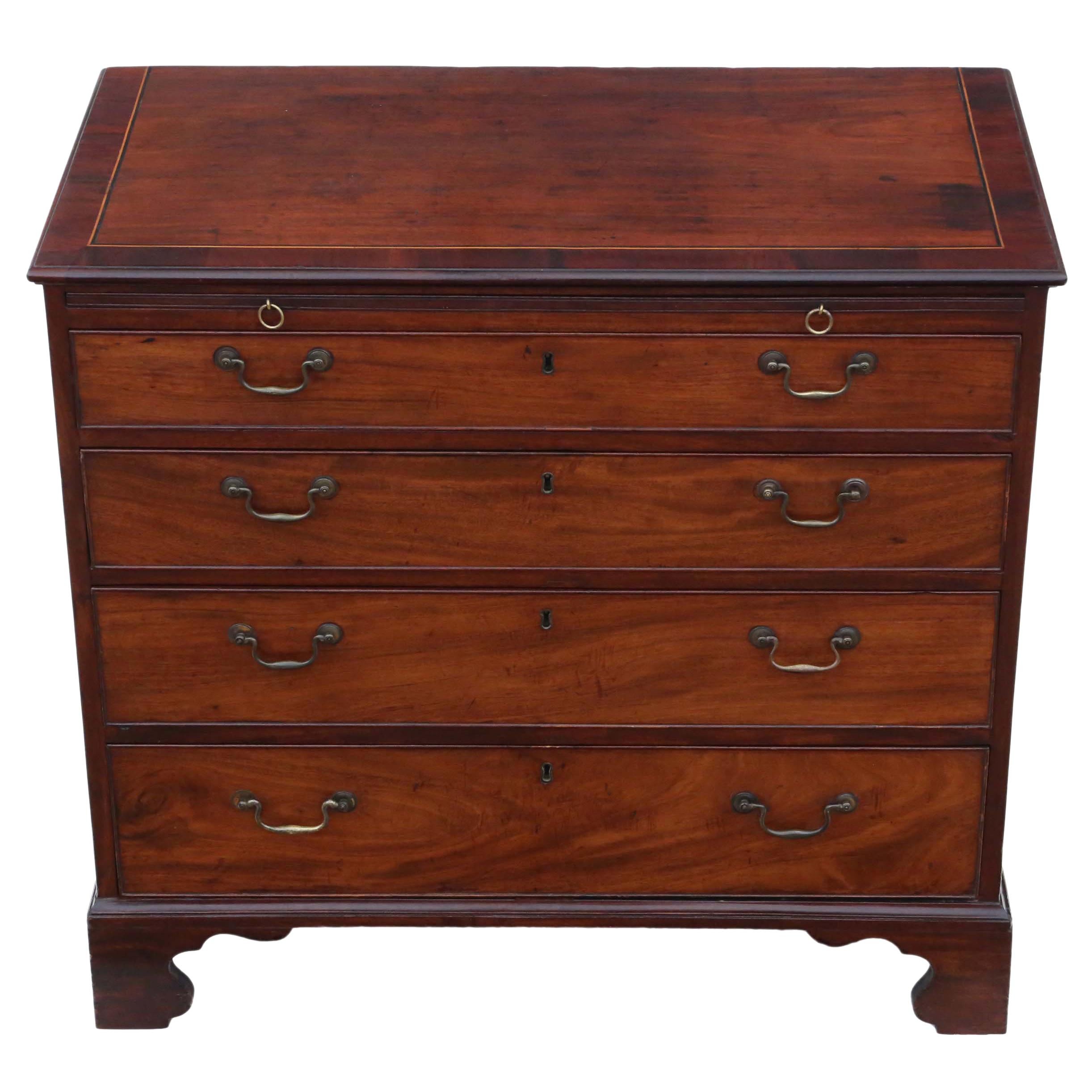 Georgian Mahogany Chest of Drawers, 18th Century Fine Quality