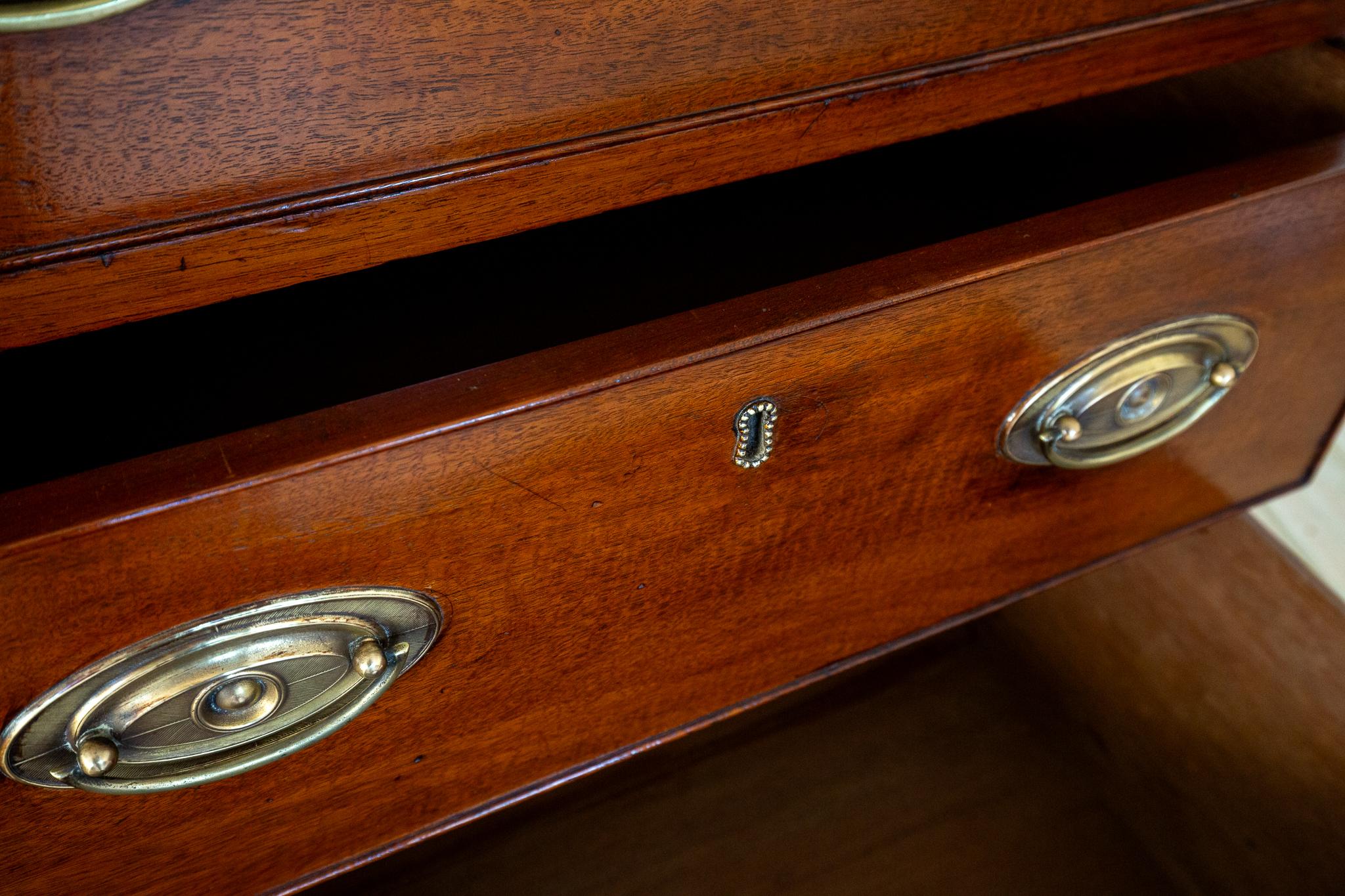 Ottone Cassettiera in mogano Georgian House Casa di campagna Piccolo ufficio da letto per scapoli e ammogliati in vendita