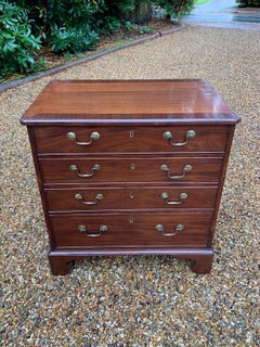 Georgian Mahogany Chest of Drawers with Brass Swan Neck Handles
