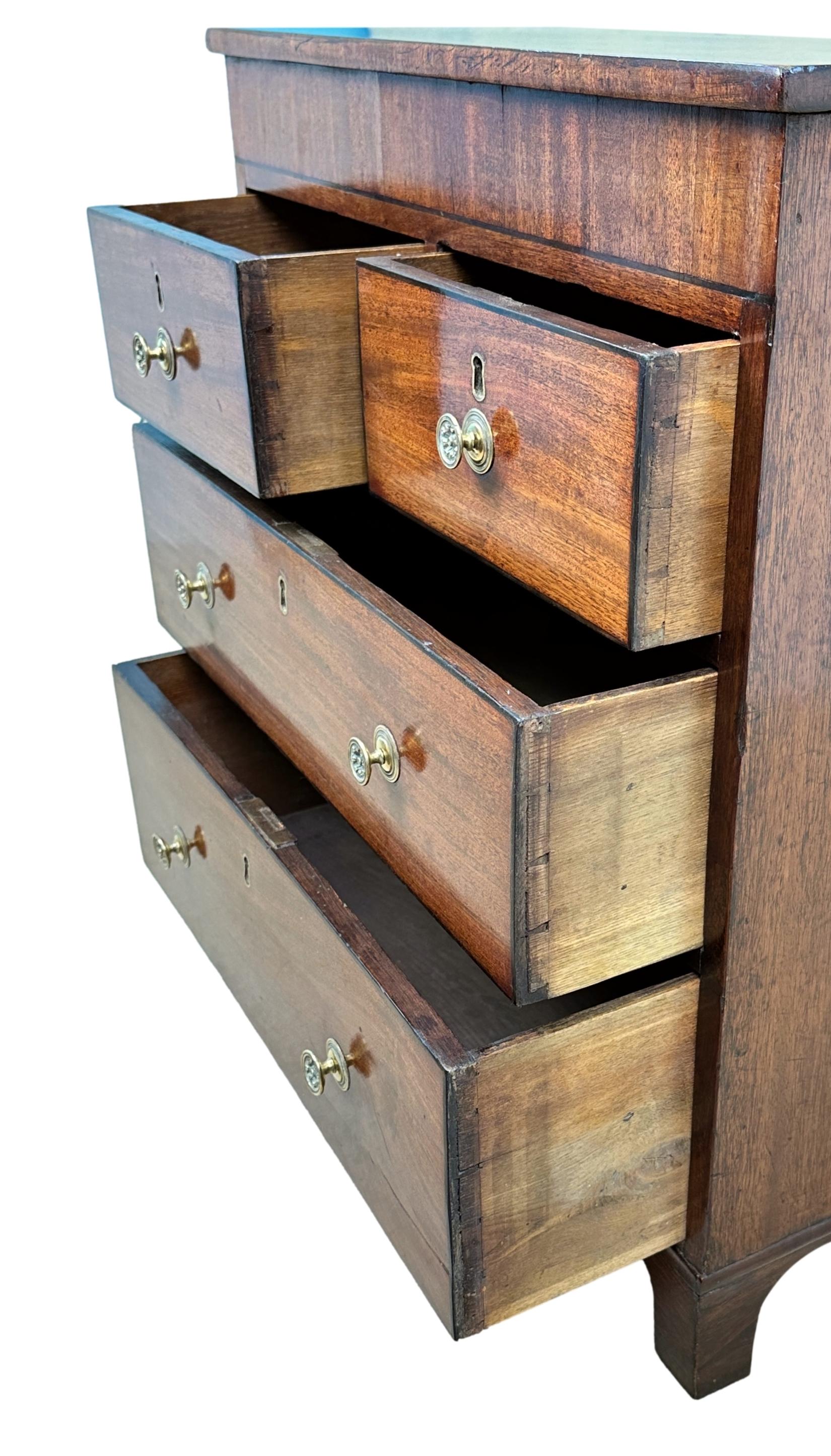 English Georgian Mahogany Childs Chest Of Drawers For Sale
