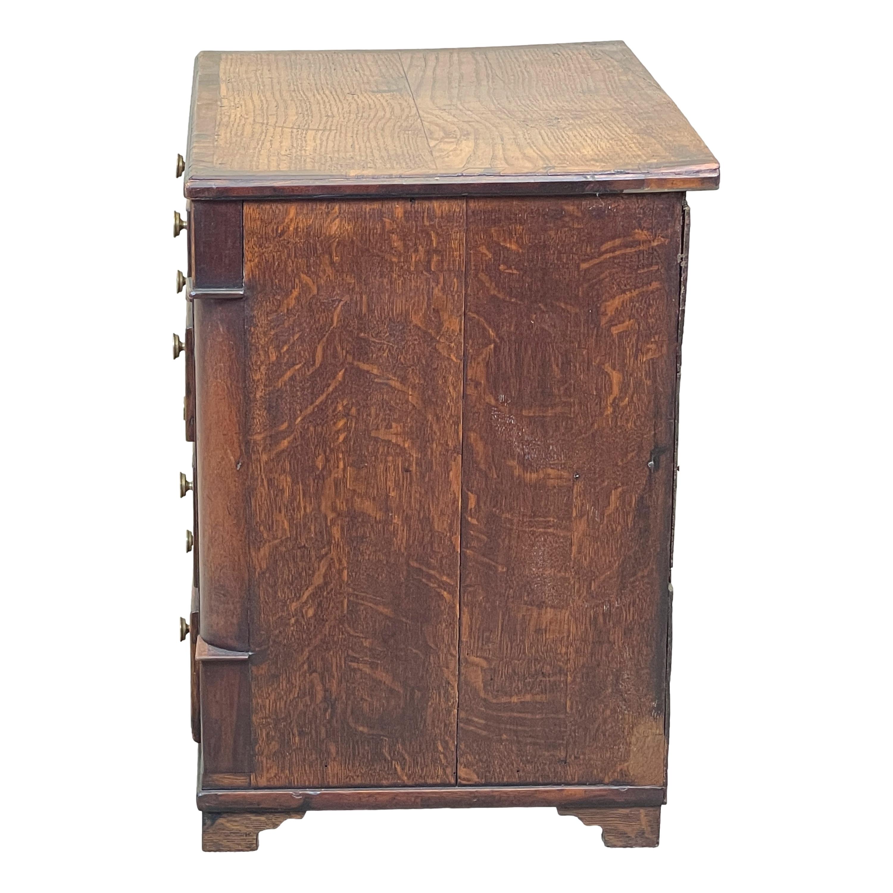Georgian Oak Childs Chest of Drawers For Sale 1