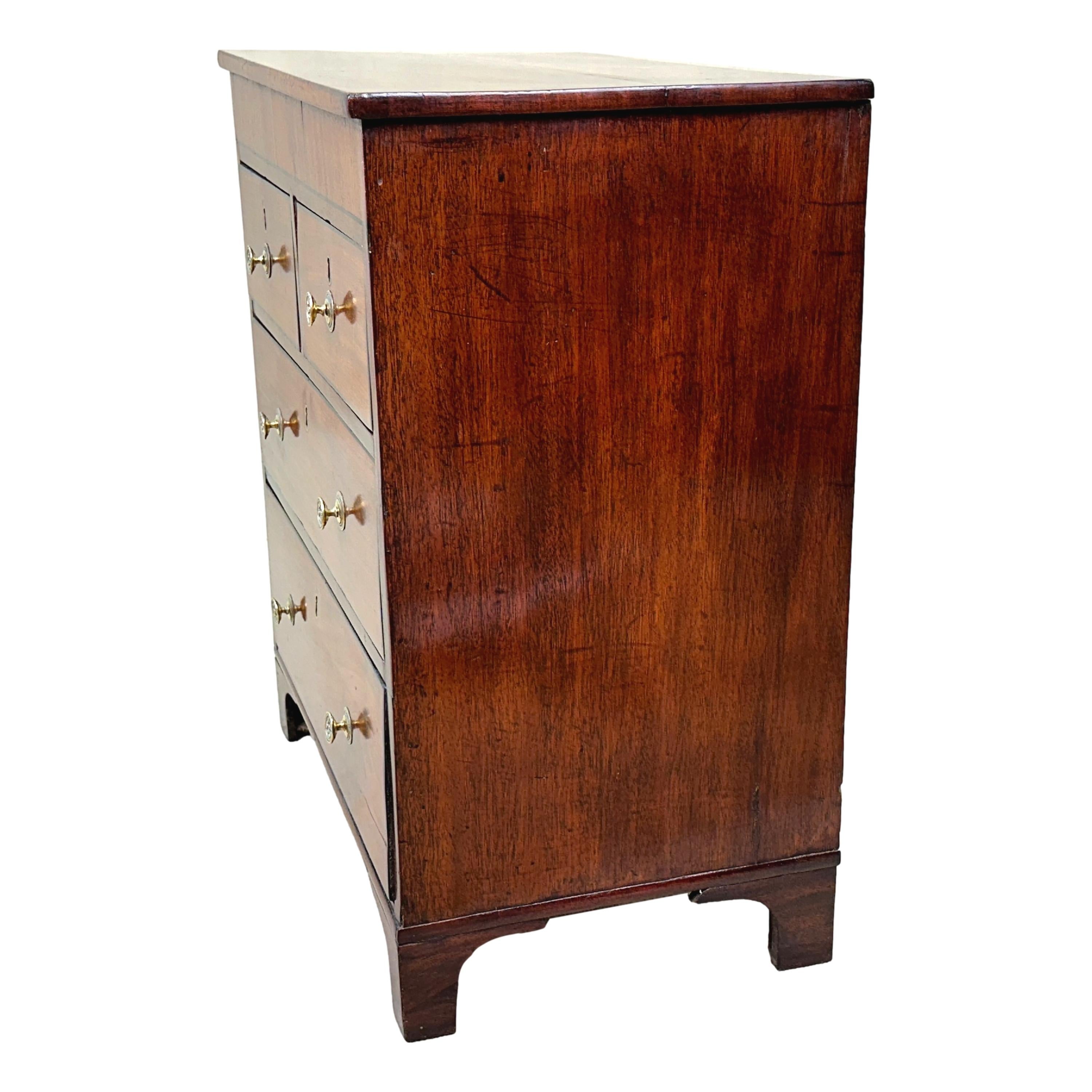 Georgian Mahogany Childs Chest Of Drawers For Sale 1