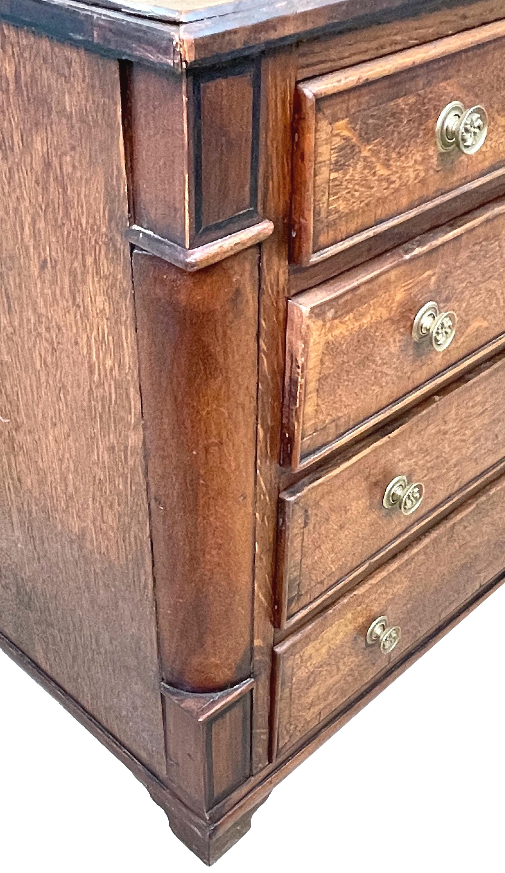 Georgian Oak Childs Chest of Drawers For Sale 2