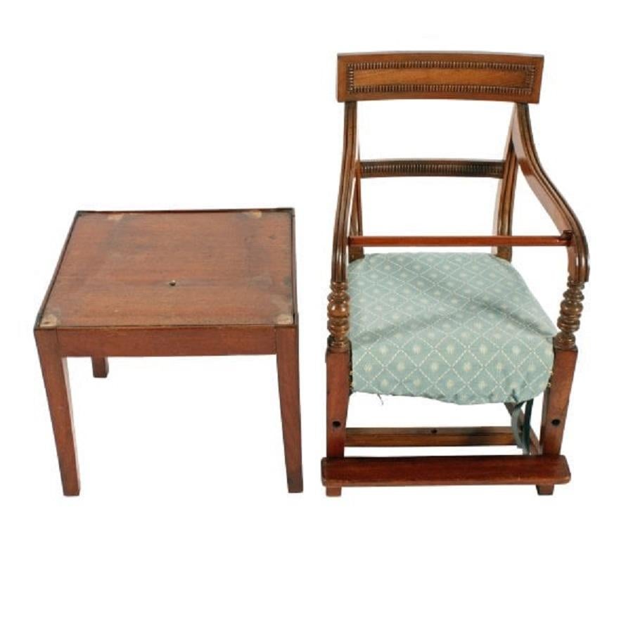 Georgian Mahogany Child's High Chair, 19th Century In Good Condition For Sale In London, GB