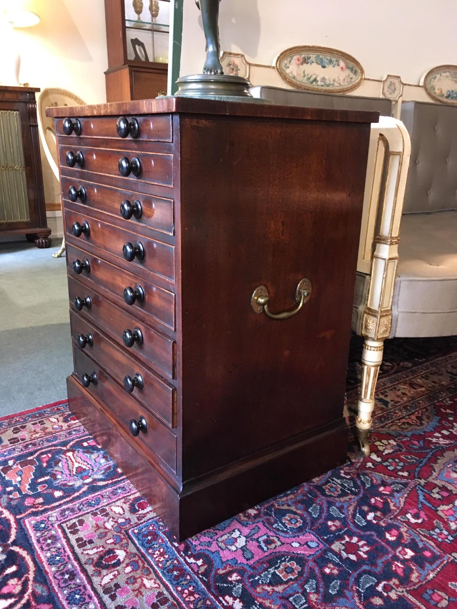 English Georgian Mahogany Collectors Chest