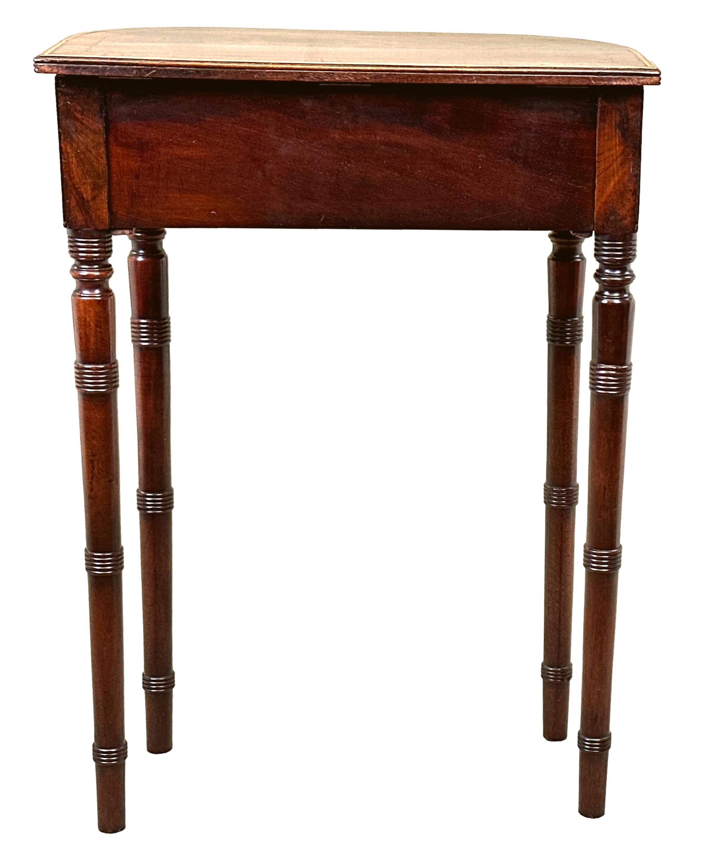 Georgian Mahogany D Shaped Occasional Table For Sale 2