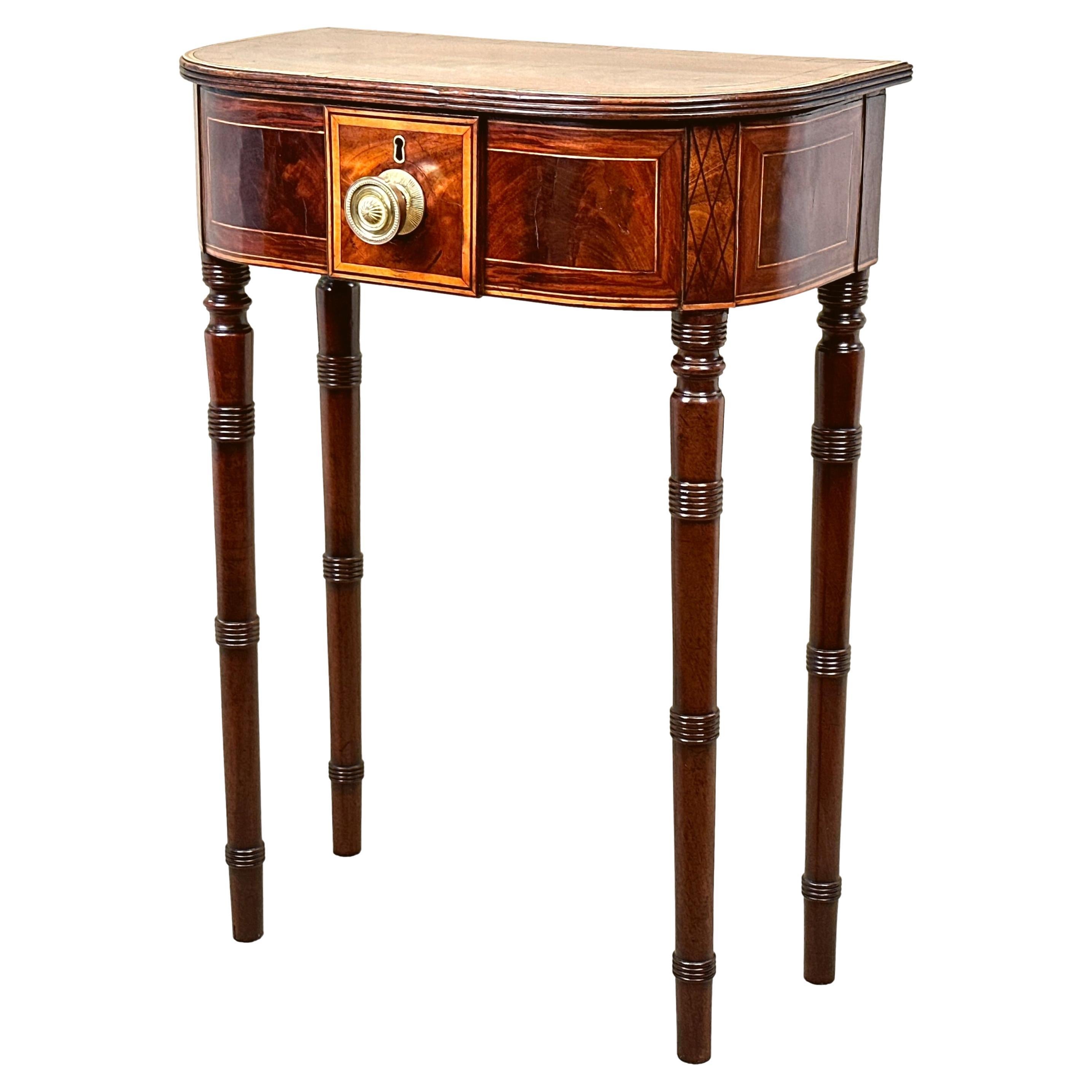 Georgian Mahogany D Shaped Occasional Table