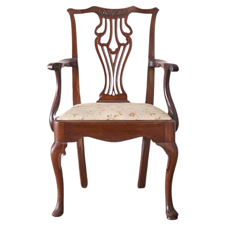 Georgian Mahogany desk chair For Sale
