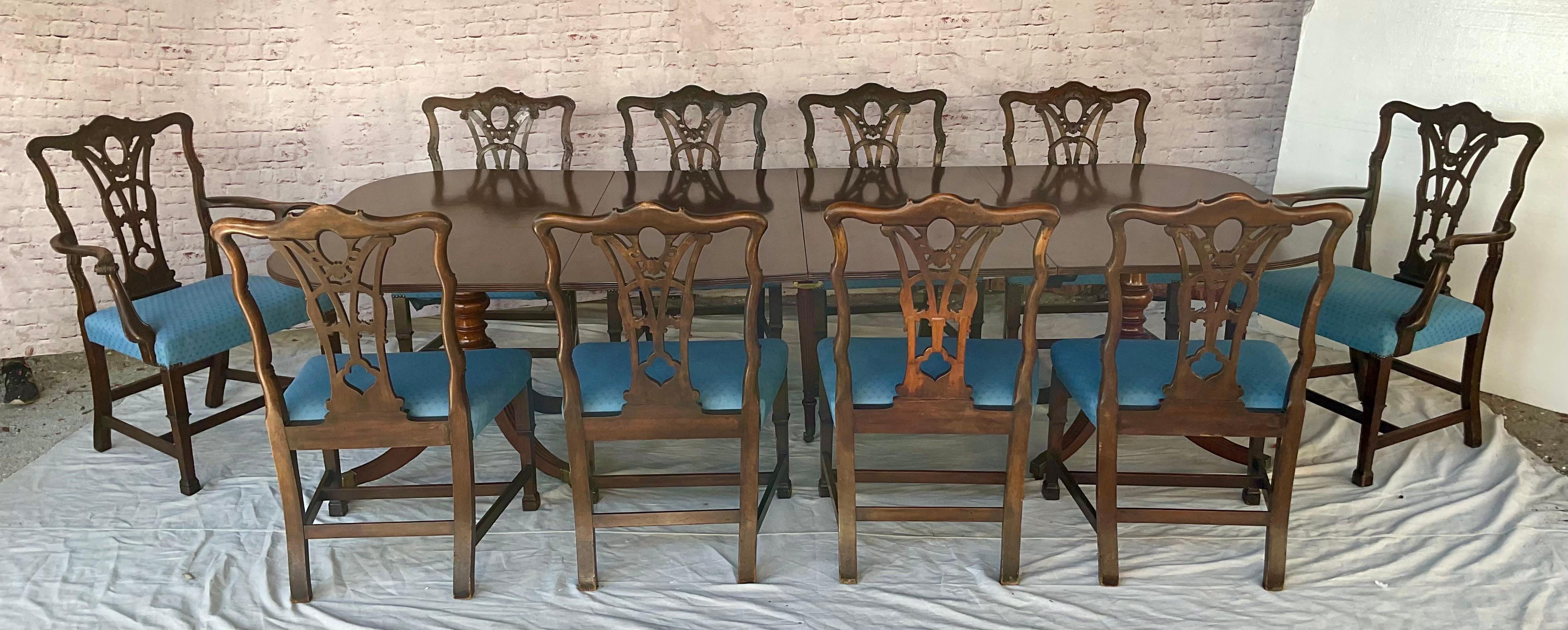 Table de salle à manger géorgienne en acajou 19ème siècle en vente 13