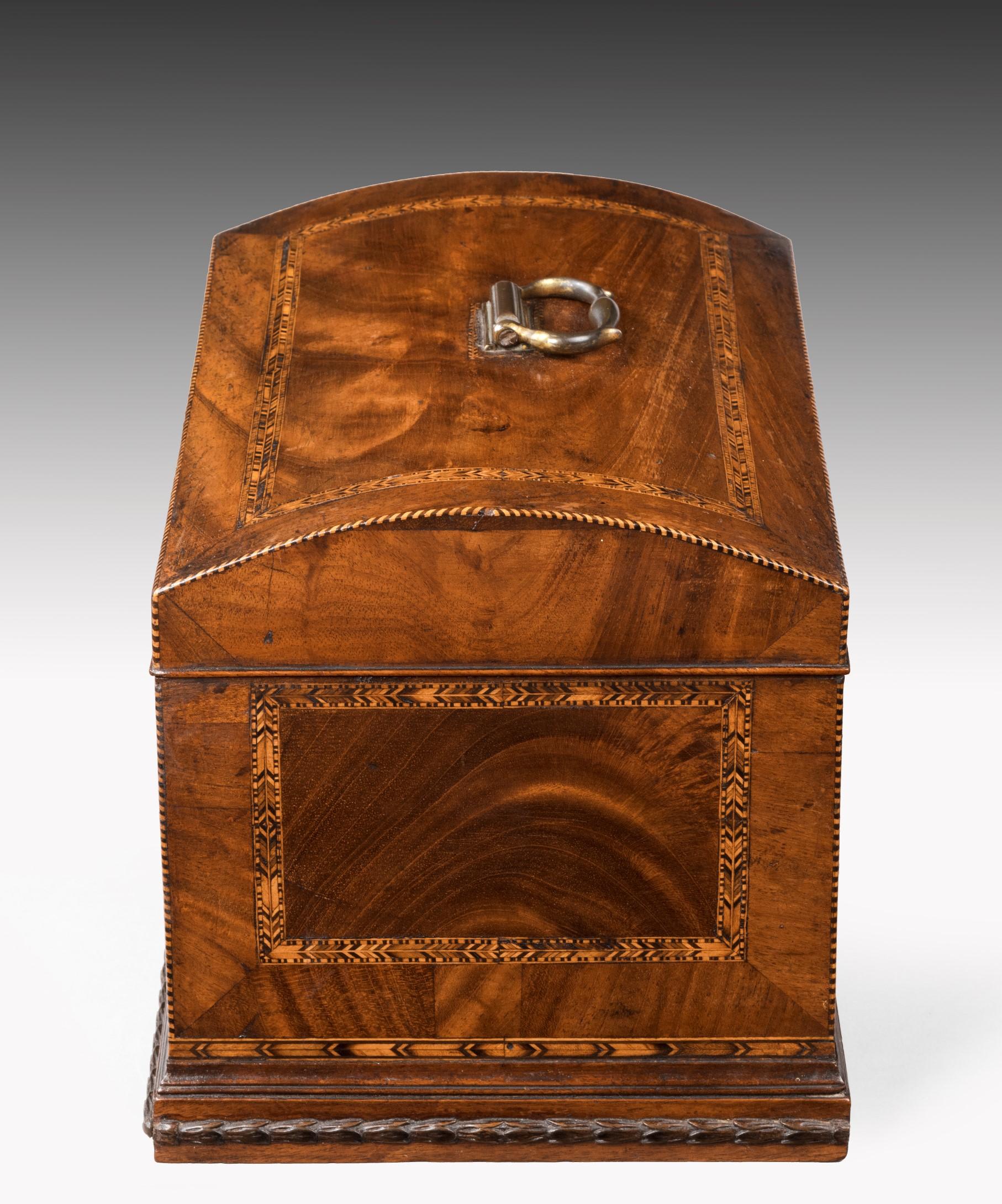 George III Georgian Mahogany Domed Box For Sale