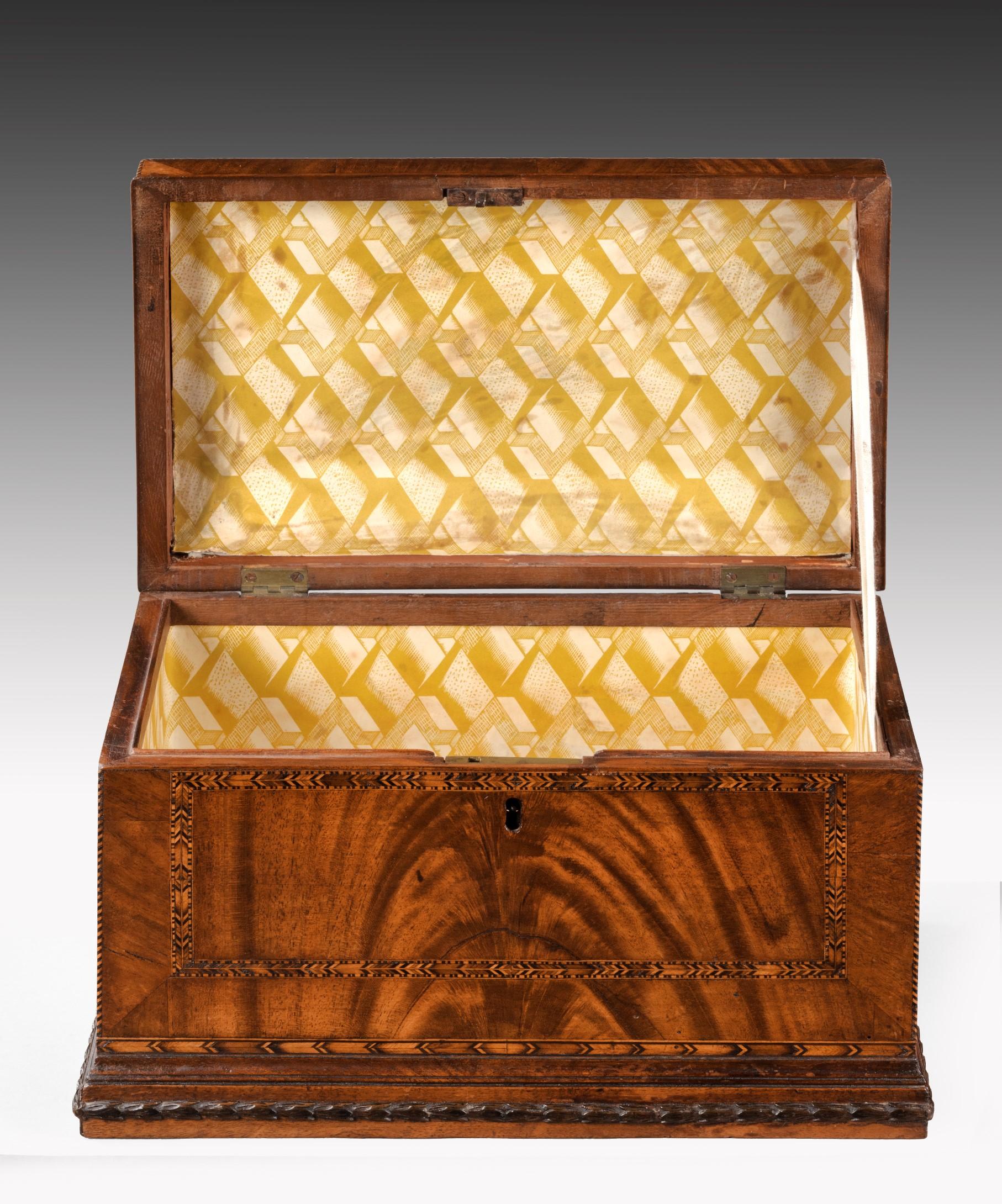 Late 18th Century Georgian Mahogany Domed Box For Sale