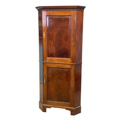 Georgian Mahogany Double Corner Cupboard