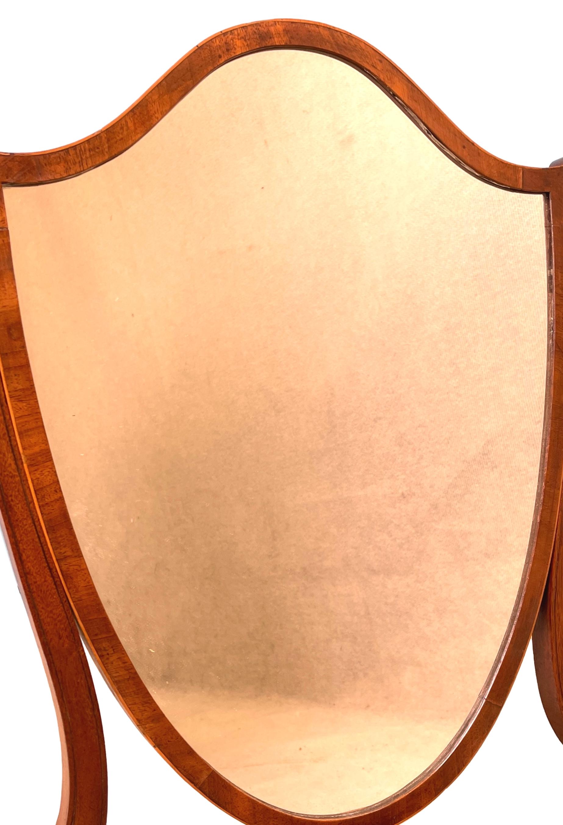 Georgian Mahogany Dressing Table Mirror In Good Condition In Bedfordshire, GB