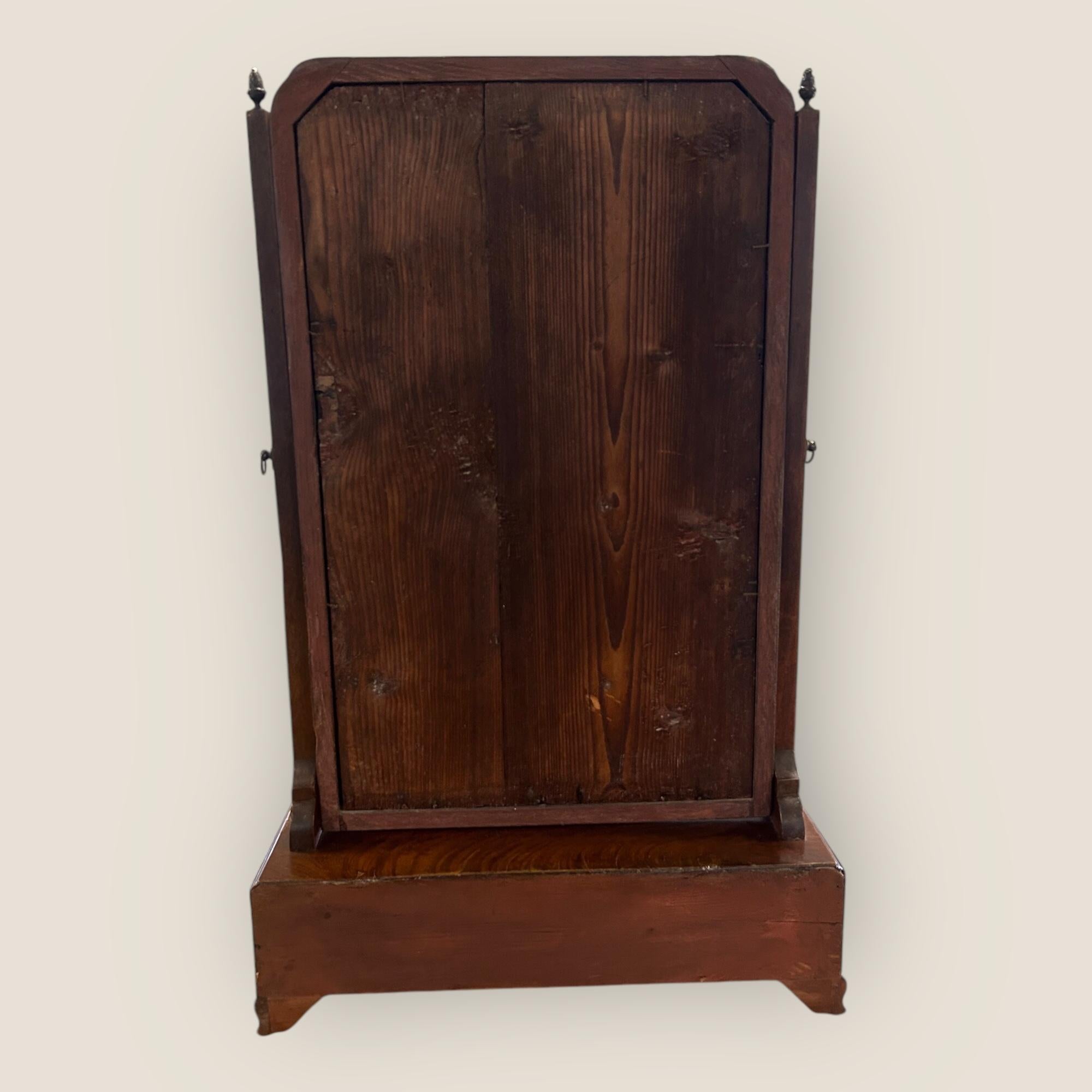 Carved Georgian Mahogany Dressing Table Mirror For Sale