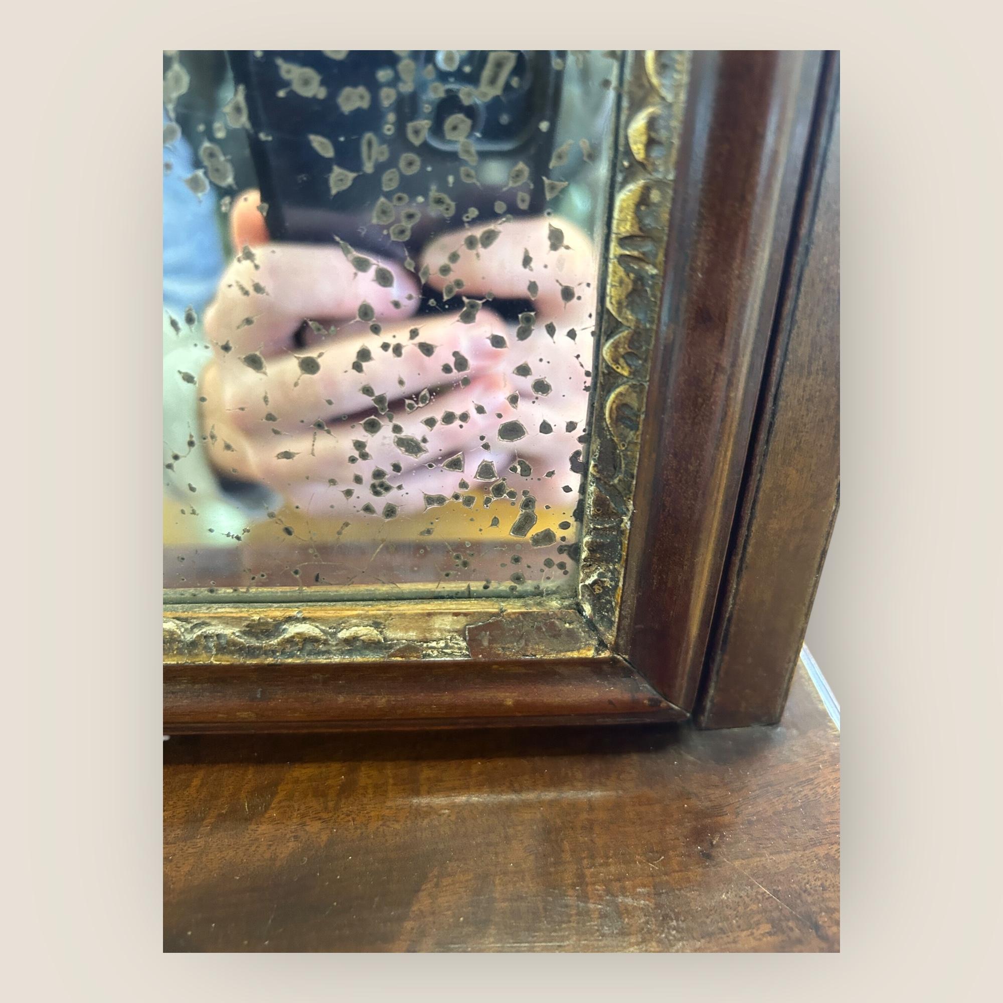 18th Century and Earlier Georgian Mahogany Dressing Table Mirror For Sale