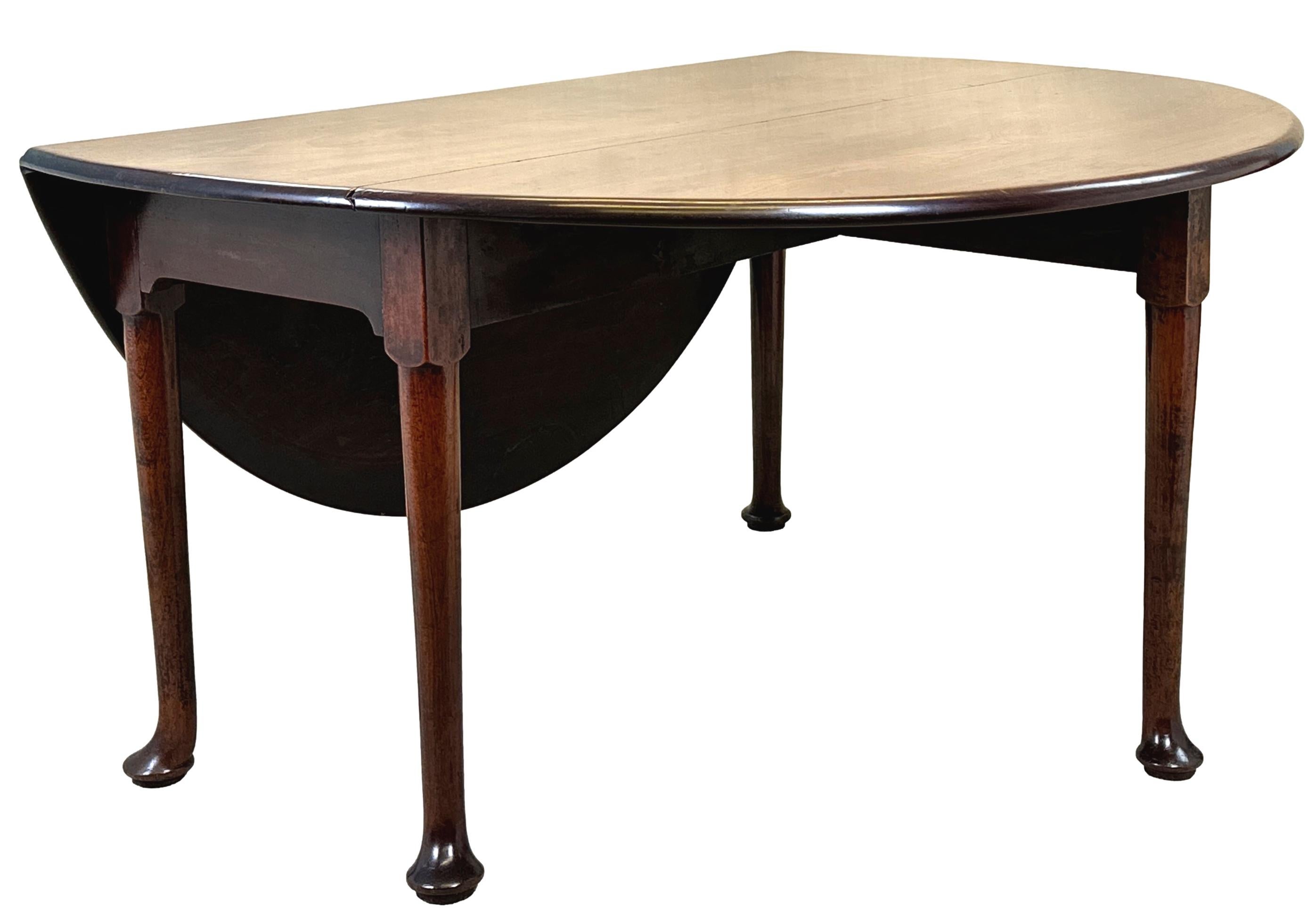 Georgian Mahogany Dropleaf Dining Table For Sale 5