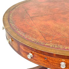 Georgian Mahogany Drum Top Library Table