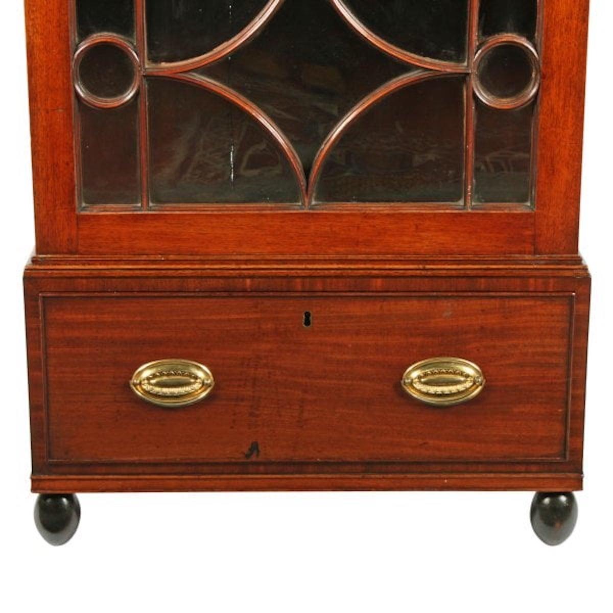 Georgian Mahogany Dwarf Cabinet, 19th Century  For Sale 1