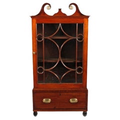 Antique Georgian Mahogany Dwarf Cabinet, 19th Century 