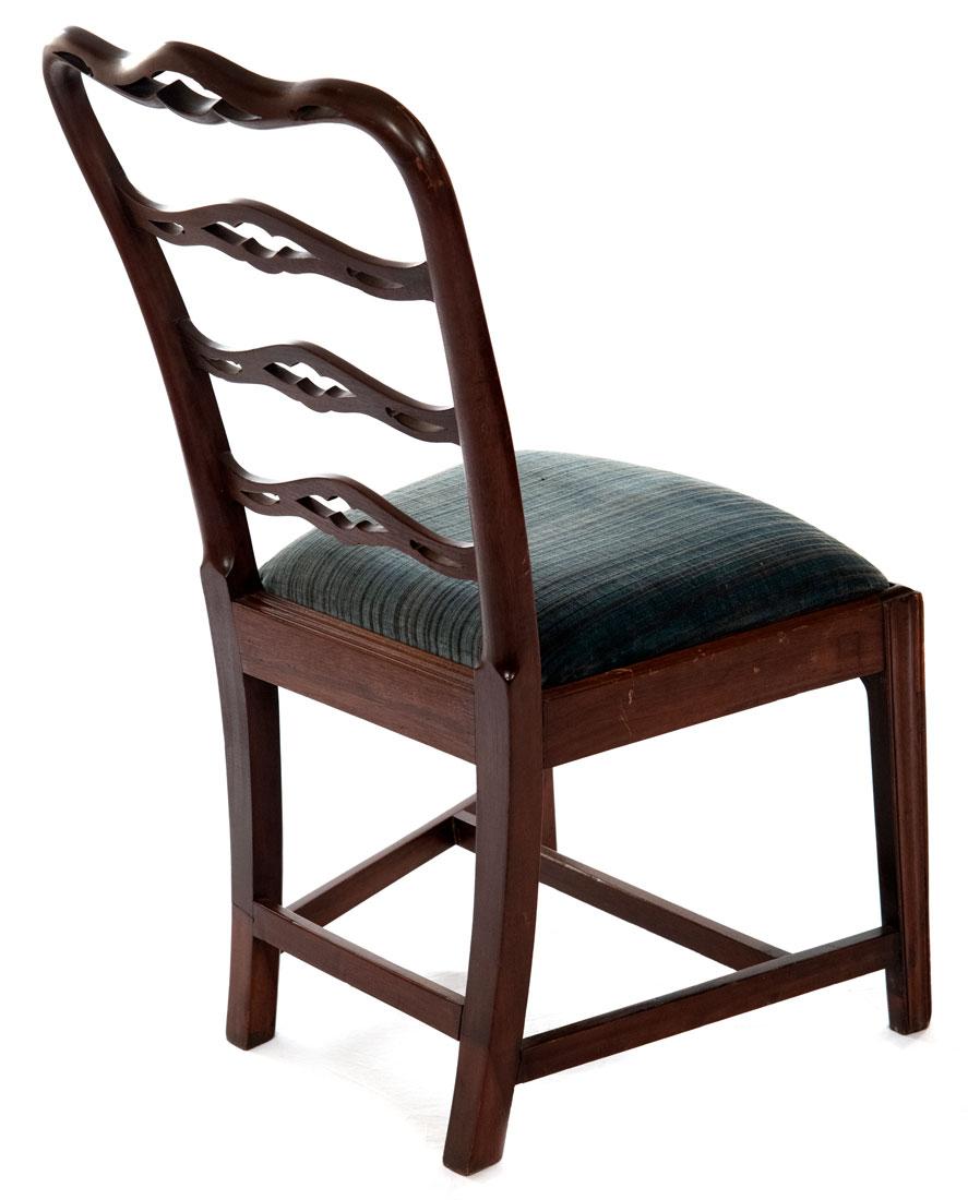 A 17th century English mahogany side chair in the style of Chippendale.