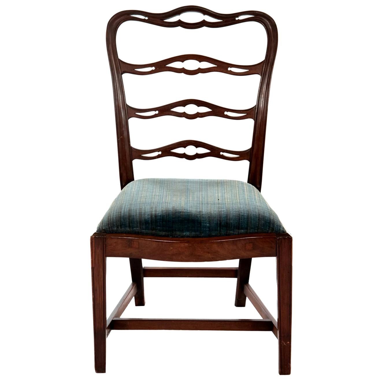 Georgian Mahogany English Side Chair, circa 1790 For Sale