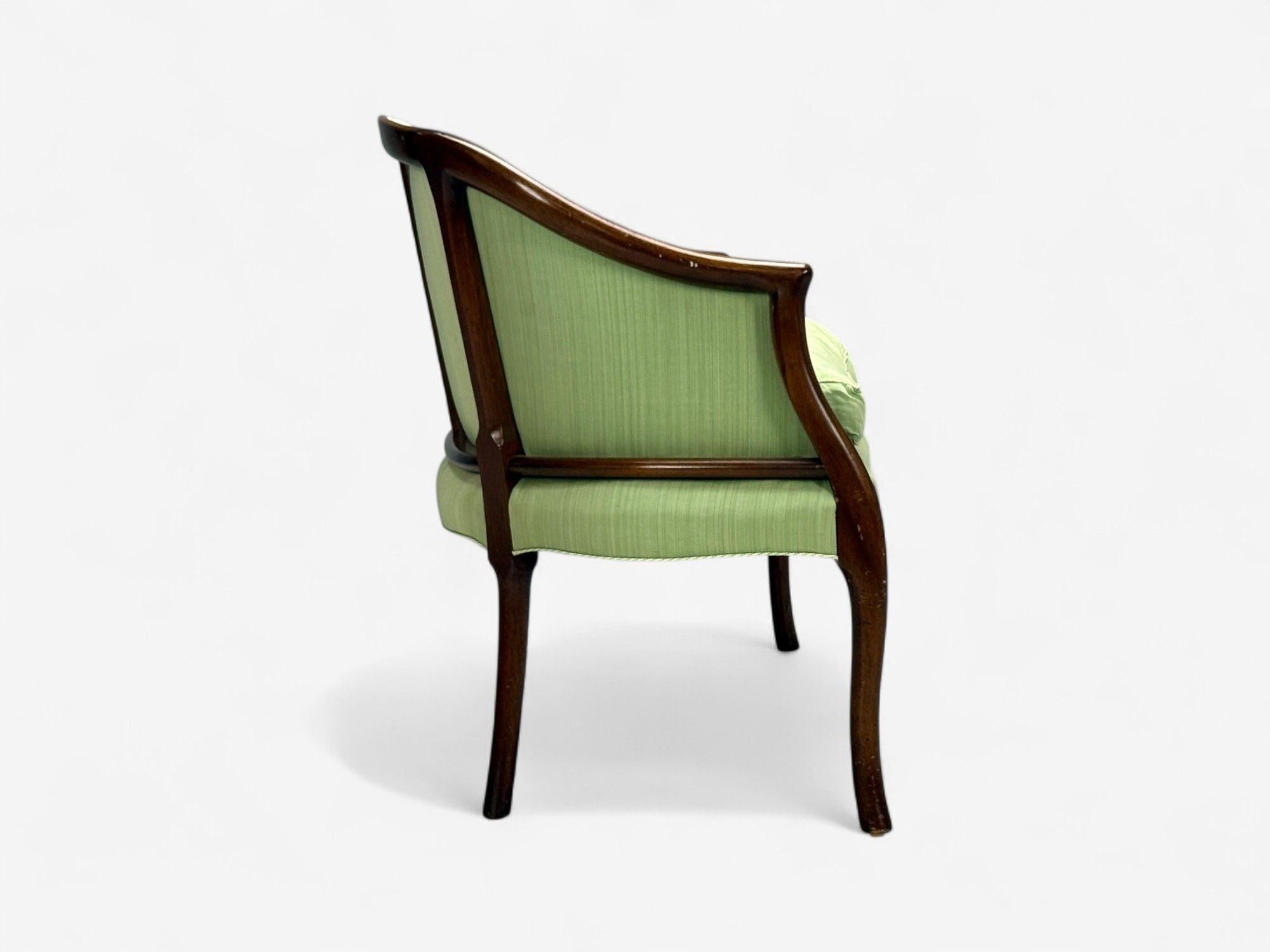 Georgian, Mahogany, Fabric, Settee, USA, 1990s For Sale 2