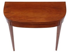 Georgian Mahogany Folding Card Tea Console Table
