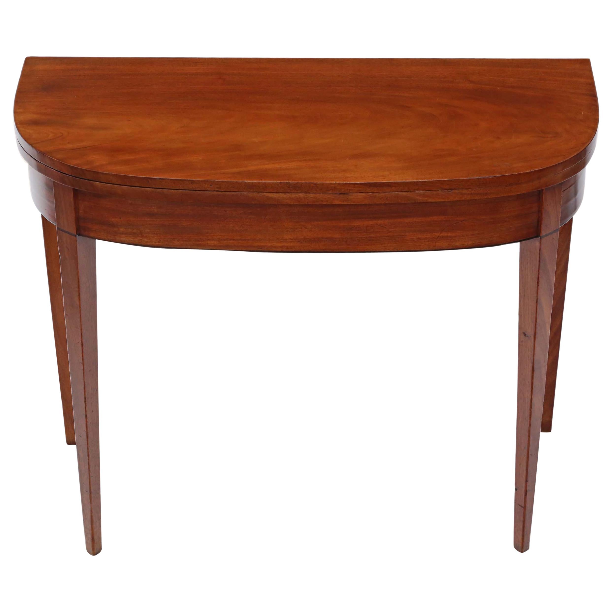 Mahogany Folding Card Tea Console Table at 1stDibs